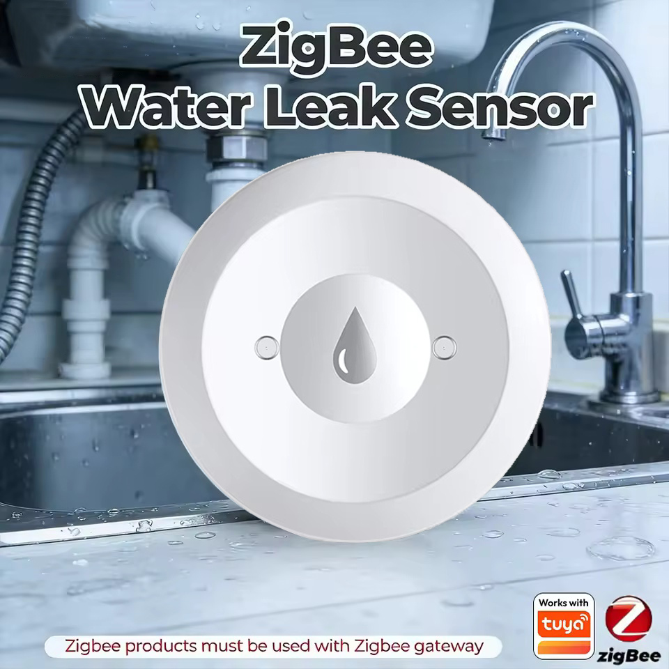 Kitchen Appliances Video - Sensore d'Acqua Zigbee, Rilevatore di Allagamenti